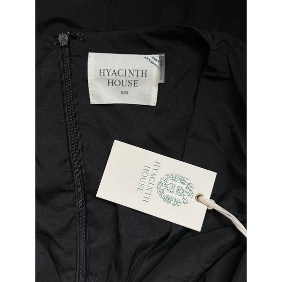 NWT Hyacinth House Tuckernuck Black Tinsley Mini Dress LBD Cocktail Flirty XXS - Picture 6 of 8